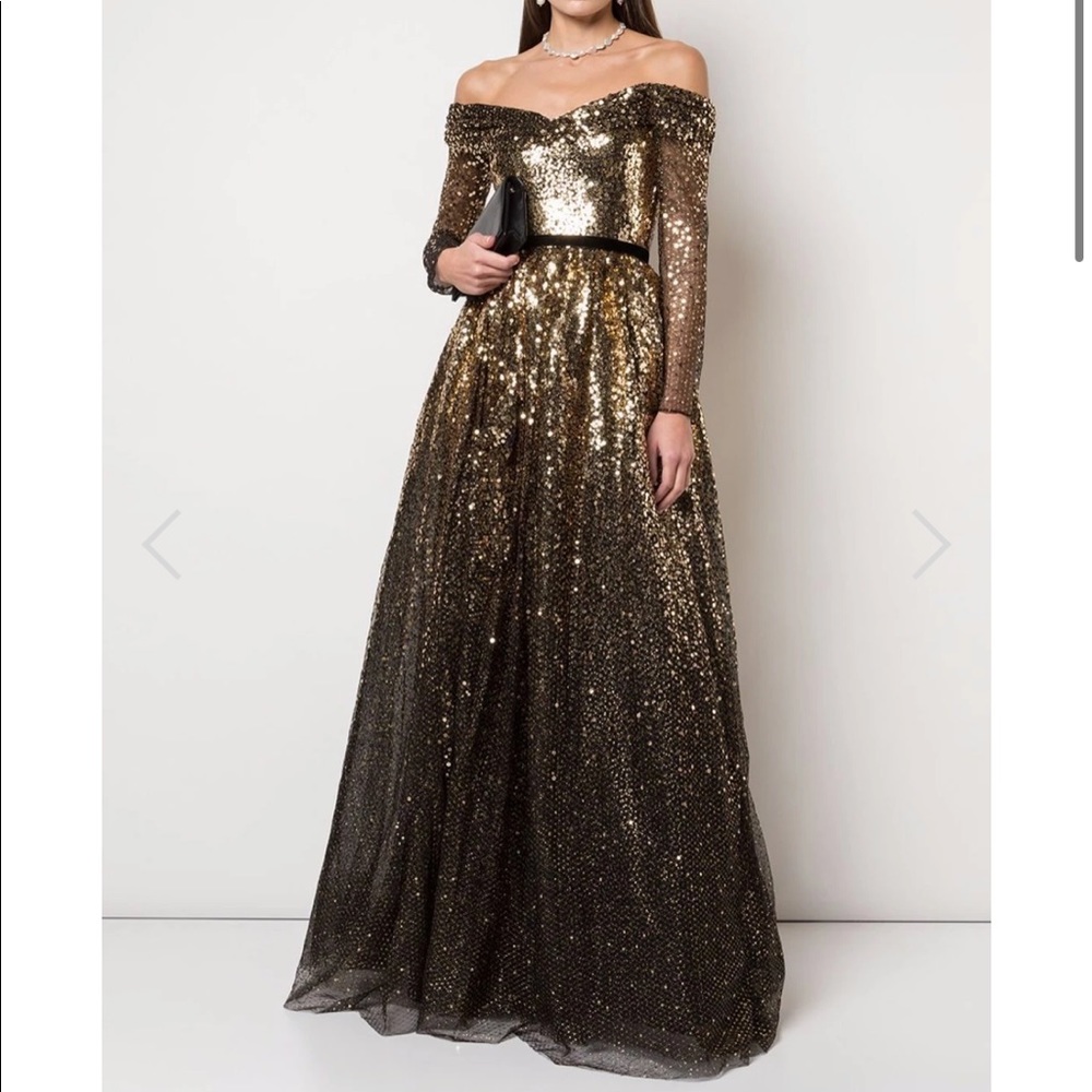 Marchesa Sequin Delgrade Full Gown Size 0